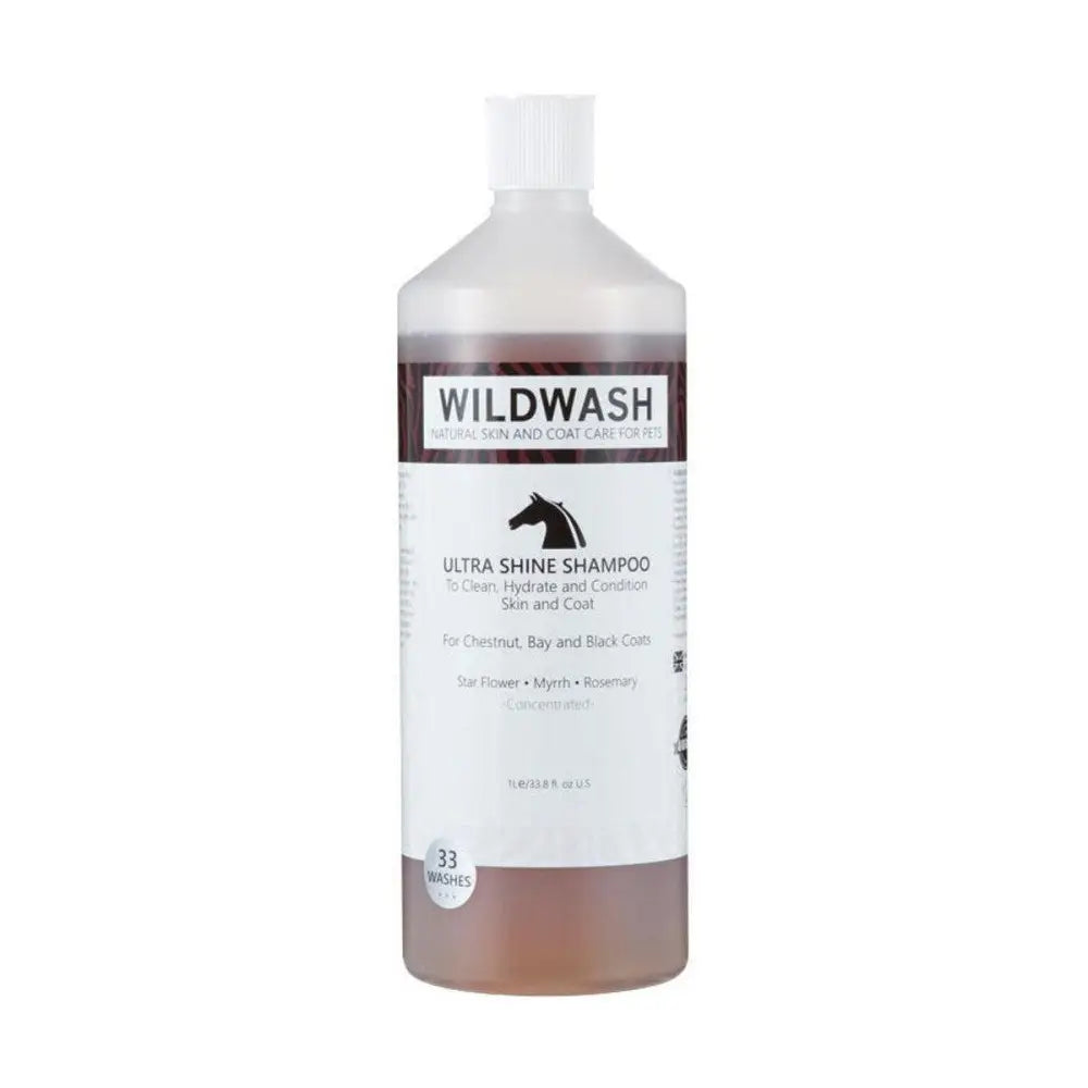 WildWash Horse Shampoo Ultra Shine 1 Litre Horse Shampoos Barnstaple Equestrian Supplies