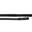 Black braided leather laced reins with smooth strap and buckle from windsor equestrian leather collection