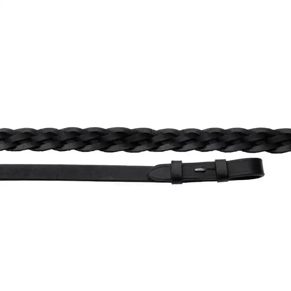 Windsor Equestrian Leather Plaited Reins Havana One Size Reins