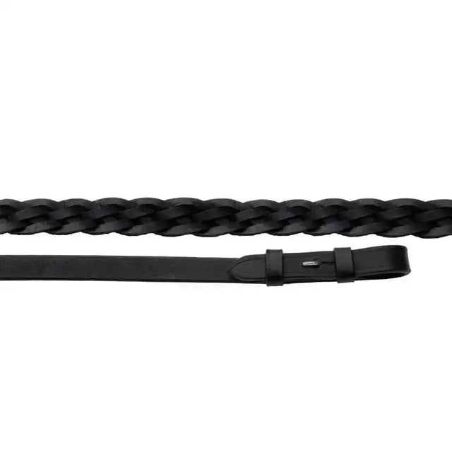 Windsor Equestrian Leather Plaited Reins Havana One Size Reins
