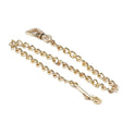 Gold-toned windsor heavy brass chain with twisted links matching clasp and end loop for leading rein classes