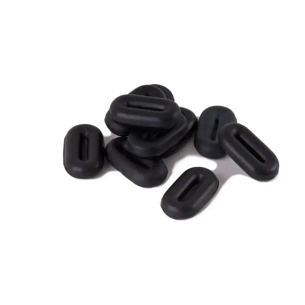 Black rubber windsor martingale stops pack of 10 oval shaped rubber martingale stops for horse tack adjustments