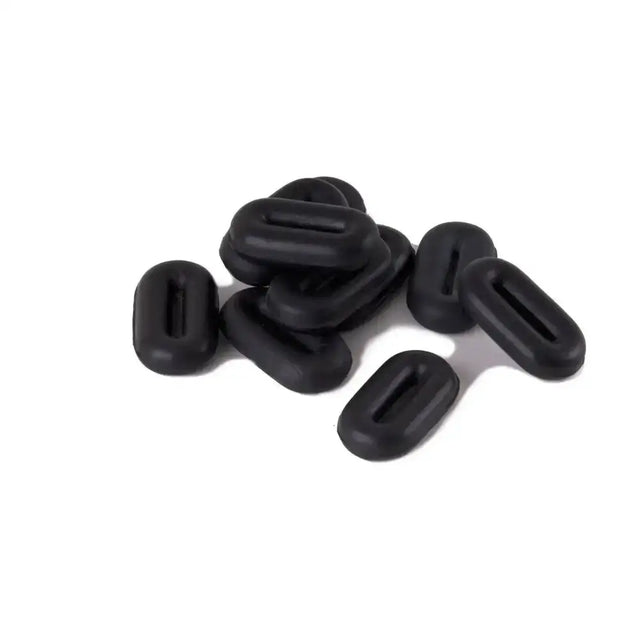 Black rubber windsor martingale stops pack of 10 oval shaped rubber martingale stops for horse tack adjustments