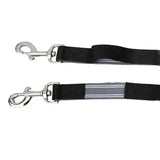 Black windsor nylon elasticated side reins with silver hardware and reflective gray stripe for better visibility