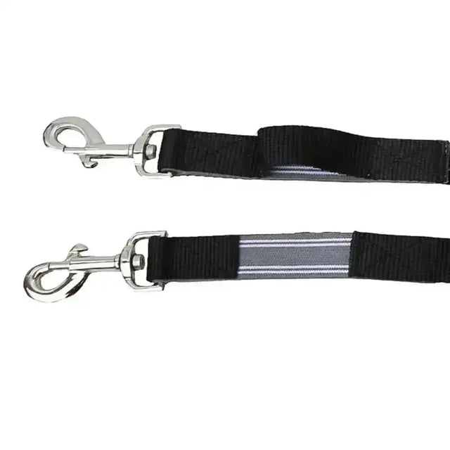 Black windsor nylon elasticated side reins with silver hardware and reflective gray stripe for better visibility