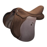 Brown leather wintec 2000 sc all purpose english saddle with smooth design subtle stitching and unbeatable comfort open seat