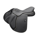 Black leather wintec 500 close contact saddle with subtle stitching stirrup keeper for complete freedom and feel confident