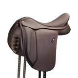 Brown leather Wintec 500 WIDE dressage saddle with smooth design durable comfort designed and wide dressage supports