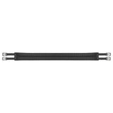 Black mesh wintec elastic girth with silver metal buckles and side adjusters for increased comfort and anti-galling material