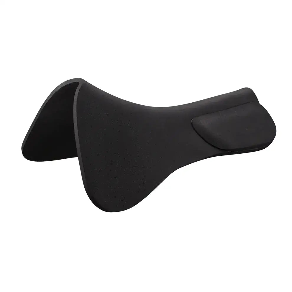 Black wintec raised comfort saddle pad with smooth contoured design padded for extended sitting trot and high shock situations
