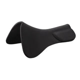 Black wintec raised comfort saddle pad with smooth contoured design padded for extended sitting trot and high shock situations