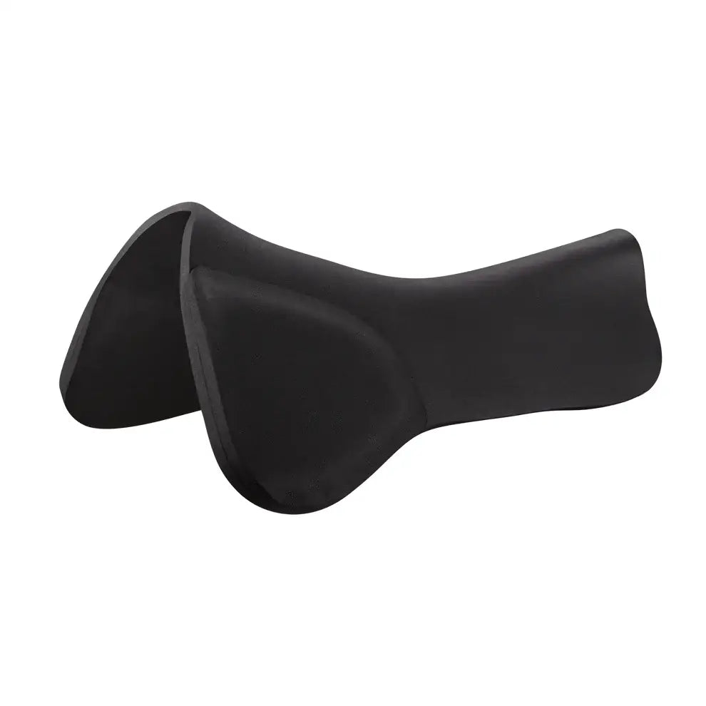 Black leather wintec raised comfort pad with contoured design for trauma-reduction whilst assisting correct fit