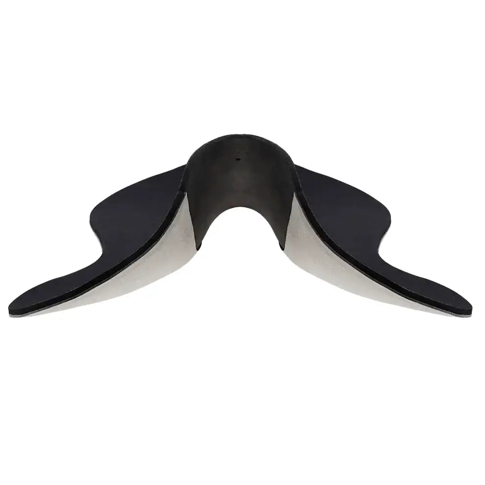 Black and white orca-shaped swim fin with sleek design for wintec riser comfort pad jump saddle use