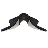 Black and white orca-shaped swim fin with sleek design for wintec riser comfort pad jump saddle use