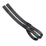 Black leather wintec webbers horse reins with stitched detailing and sleek durable design for riding use
