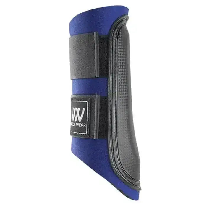 Blue and black woof wear brushing boots with textured grip panel from woof wear club for brushing boots matchy matchy