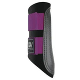 Purple and black woof wear club brushing boots with carbon fiber textured side panel perfect for matchy matchy looks