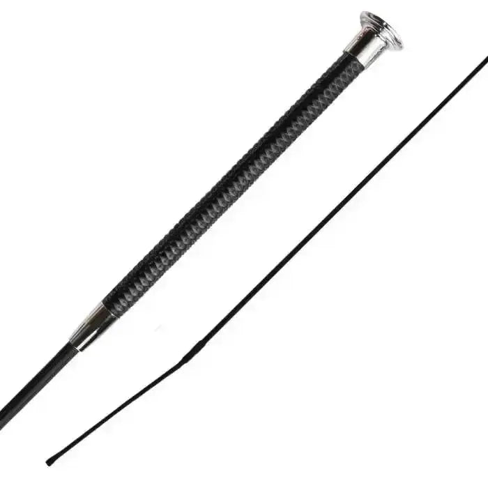 Woof Wear Diamond Dressage Whip Black / Silver Whips & Canes