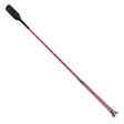 Pink woof wear gel fusion riding whip with black handle and silver ferrule brightly colourful woof equestrian crop