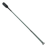 Black leather fusion riding whip with silver metallic handle from woof wear gel fusion collection