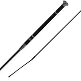 Black woof wear harmony resolute dressage whip with sleek textured grip and silver metallic ferrule at top