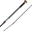 Black equestrian crop with textured grip and gold ferrules from woof wear harmony resolute dressage whip collection