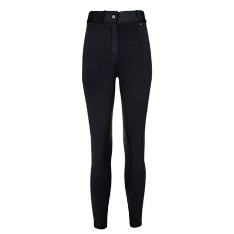Black high-waisted woof wear hybrid ii riding breeches with sleek fit and subtle stitching for riding comfort