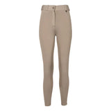 Beige woof wear hybrid ii riding breeches with a fitted silhouette and subtle stitching details for riding use