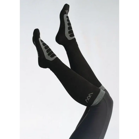 Woof Wear Long Bamboo Tech Riding Sock Black Grey Small Riding Socks