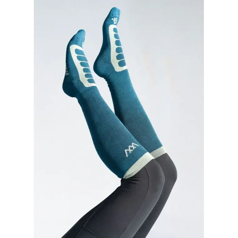 Woof Wear Long Bamboo Tech Riding Sock Petrol Sage Small Riding Socks
