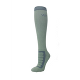 Woof Wear Long Bamboo Tech Riding Sock Sage Steel Small Riding Socks