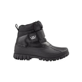 Woof wear new short yard boot black waterproof with velcro strap padded collar durable tpr galosh chunky tread sole