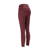 Maroon woof wear original lite riding tights with perforated iflex fabric panels and branded waistband for comfort