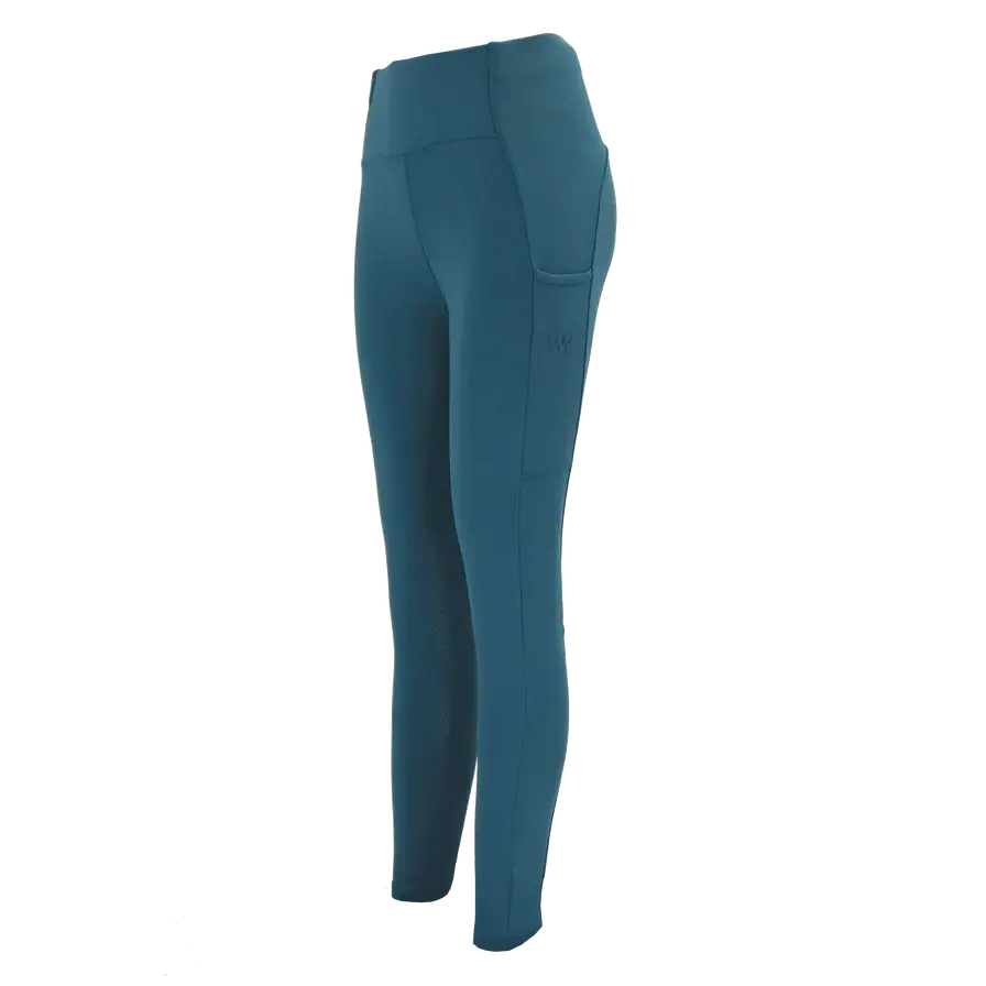 Woof Wear Original Riding Tights - Full Seat Petrol Blue UK06 