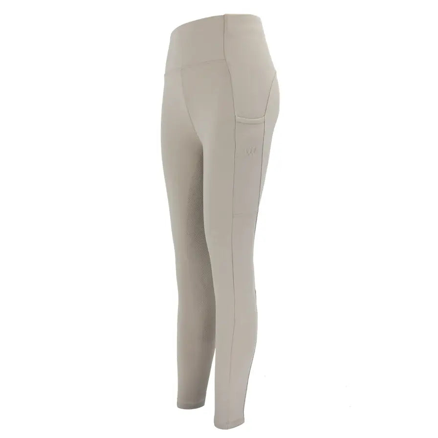 Cream-colored woof wear original riding tights with silicone micro-grip and 4-way stretch fabric and subtle side seams