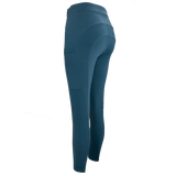 Woof Wear Original Riding Tights - Knee Patch Petrol Blue UK06 Riding Tights