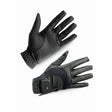 Black leather woof wear reintex mesh riding glove with reinforced stitching velcro strap and reintex reptile palm