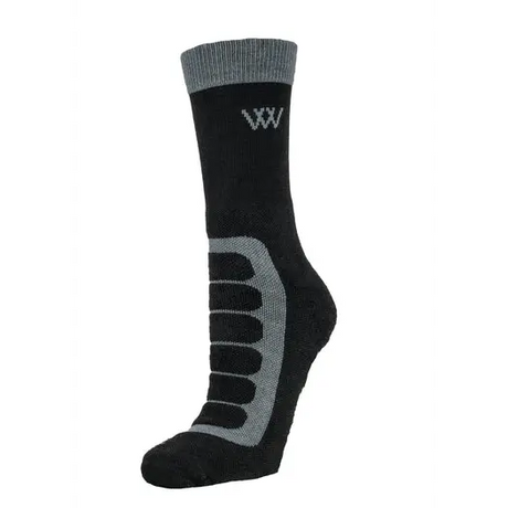 Woof Wear Short Bamboo Tech Riding Sock Black Grey Small Socks