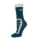 Woof Wear Short Bamboo Tech Riding Sock Petrol Stone Small Socks