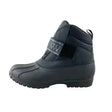 Black rubber woof wear short yard boot junior with velcro strap and padded collar for outdoor use