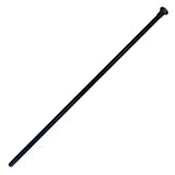 Black woof wear show cane with textured gunmetal mushroom cap and sleek riding crop style handle