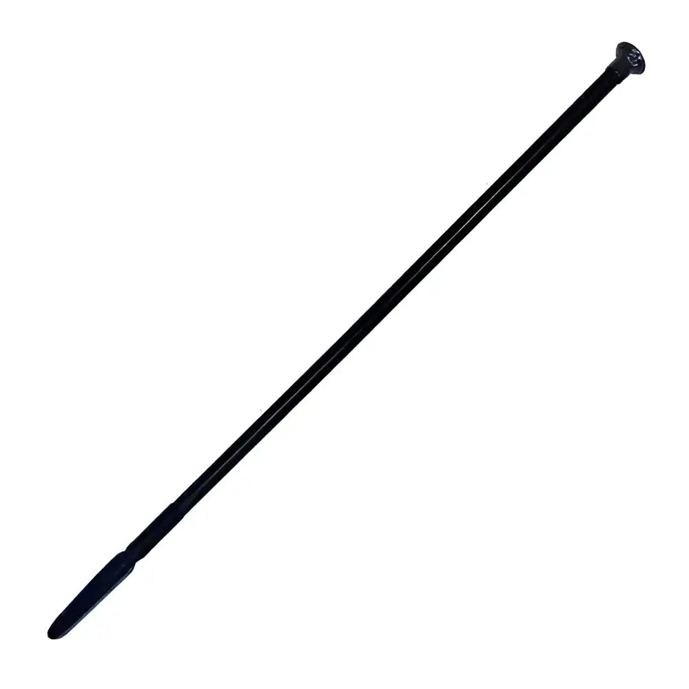 Black plastic cable tie with rounded head and tapered tip for woof wear show whip with faux leather finish
