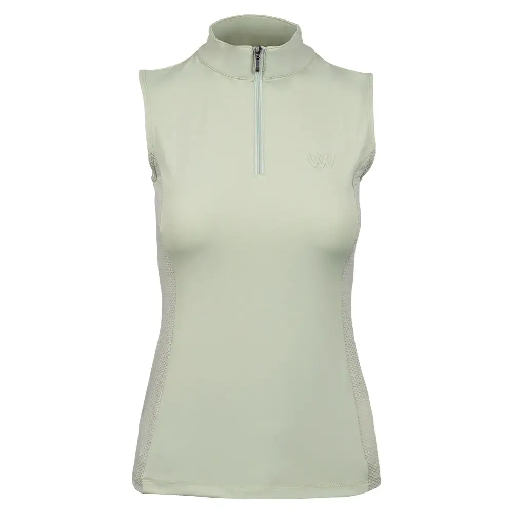 Woof Wear Sleeveless Tech Riding Shirt Sage Green UK06 Sleeveless Tops