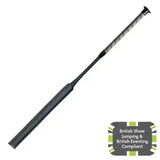 Black woof wear stealth jump bat with textured grip and reinforced handle for show jumping and eventing use