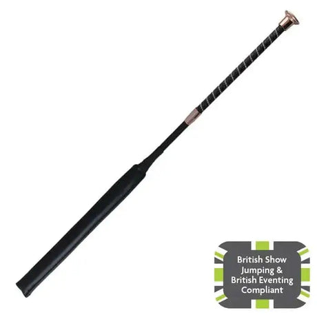 Woof Wear Twisted Jump Bat Black / Rose Gold Whips & Canes Barnstaple Equestrian Supplies