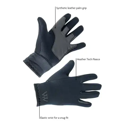 Woof Wear Young rider Fleece Riding Glove Black Small Riding Gloves