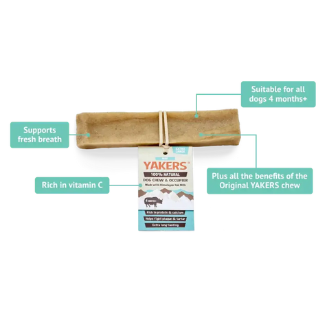 Yakers Dog Chew Mint Medium Dog Treats