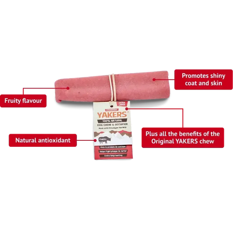 Yakers Dog Chew Strawberry Medium Dog Treats