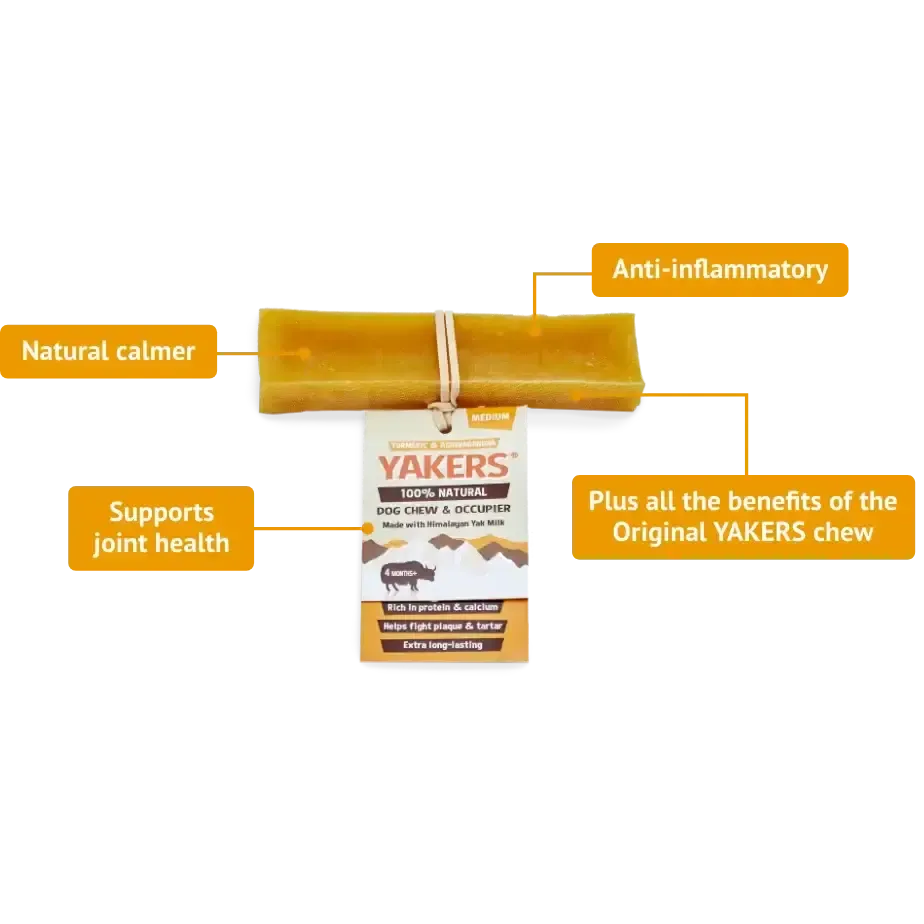 Yakers Dog Chew Turmeric Medium Dog Treats