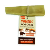 A pale green rectangular chew made from 100 percent natural himalayan yak hide in yakers original dog treats